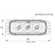 Lampa avertizare stroboscop 3LED albastru