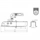 Cupla remorca 1300 kg profil bara patrata 30,50 mm SPP ZSK1300K