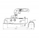 Cupla remorca 1300 kg profil bara rotunda 45,50 mm SPP ZSK1300B