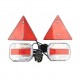 Lampa spate LED cu magnet  cu triunghi cablu mufa 7 pini  semnalizare dinamica set 