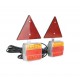 Lampa spate LED cu magnet  cu triunghi cablu mufa 7 pini  set 