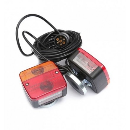 Lampa spate bec cu magnet  cu cablu mufa 7 pini  set