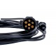 Cablaj instalacție electrică pentru remorci și platforme auto de 4 metri cu 5 Pini la stopuri, iar 7 la mufă